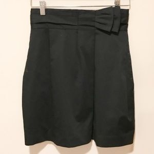 BCBG Max Azria Black Mila Bow Miniskirt